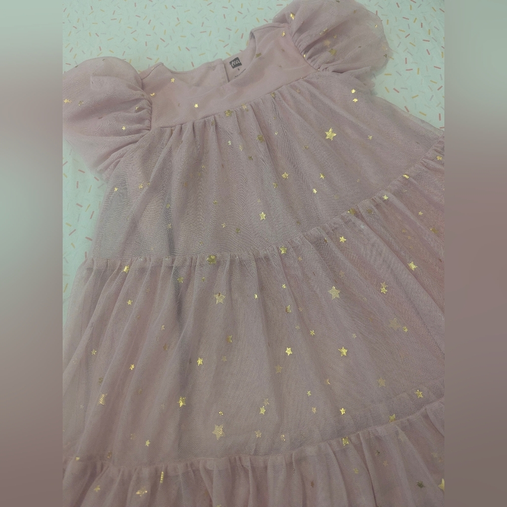 Tea Collection Pink and Gold Starry Formal Dress - Picture 3 of 4